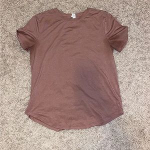 Lululemon Love Crew (slub), Size 6, Color-Spiced chai/white